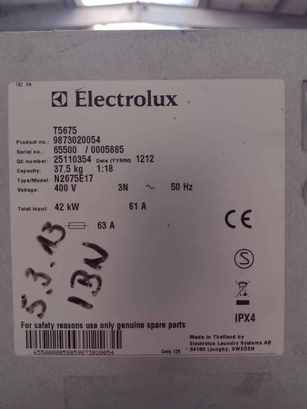 Suszarka bębnowa ELECTROLUX T5675 (INV:247)