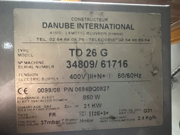 Suszarka bębnowa DANUBE TD 26 G (INV:362)